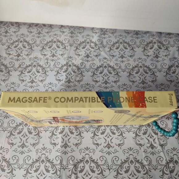 XO Poppy Phone Case For Iphone 15/14/13 Wavy Rainbow Magsafe Full Coverage - Picture 4 of 4